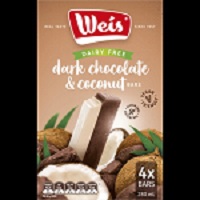 Weis Dairy Free Dark Chocolate & Coconut bars